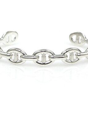 Hermes Bangle Chaine D'ancre Enchainee ST Silver Bracelet